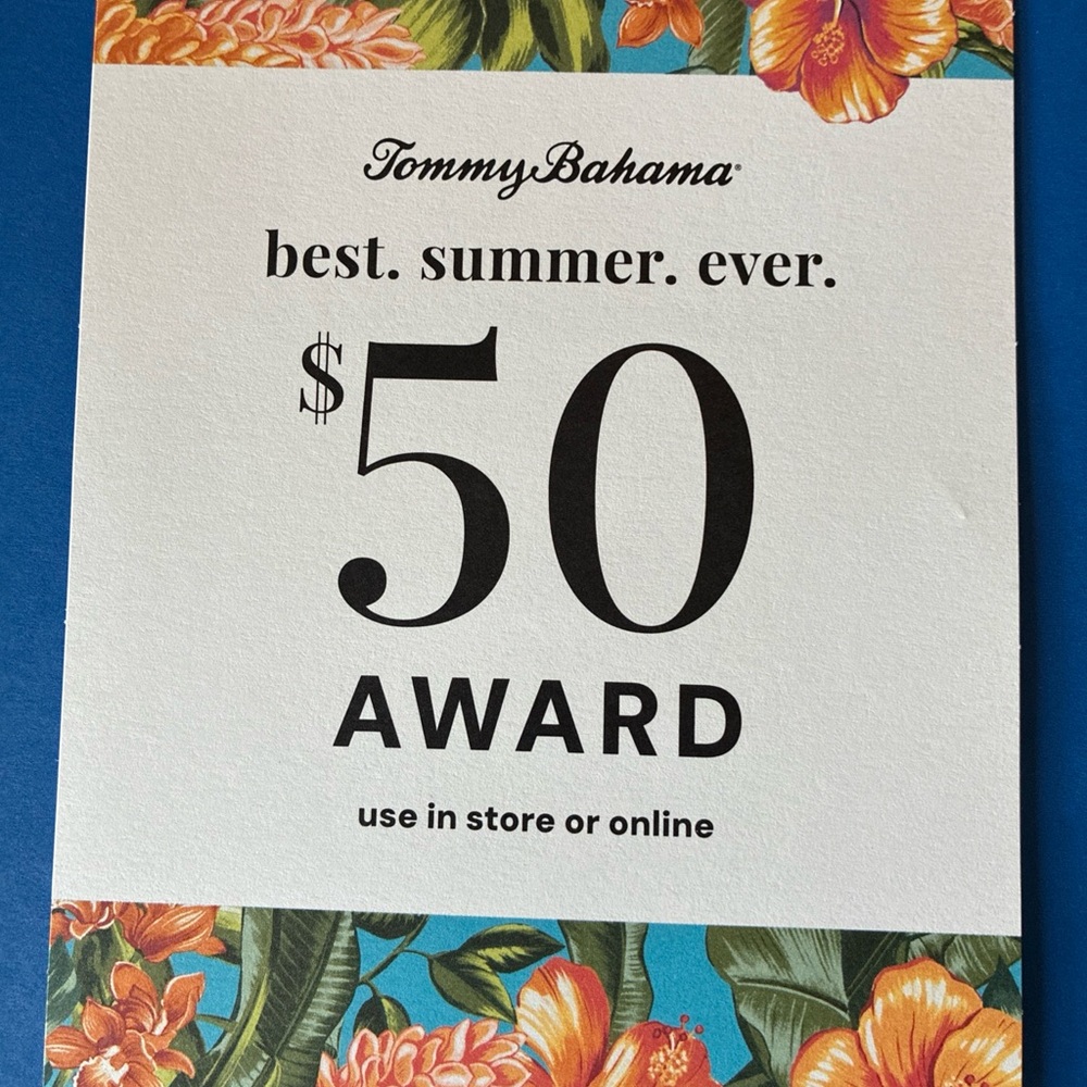 Tommy Bahama $50 off $100 Purchase